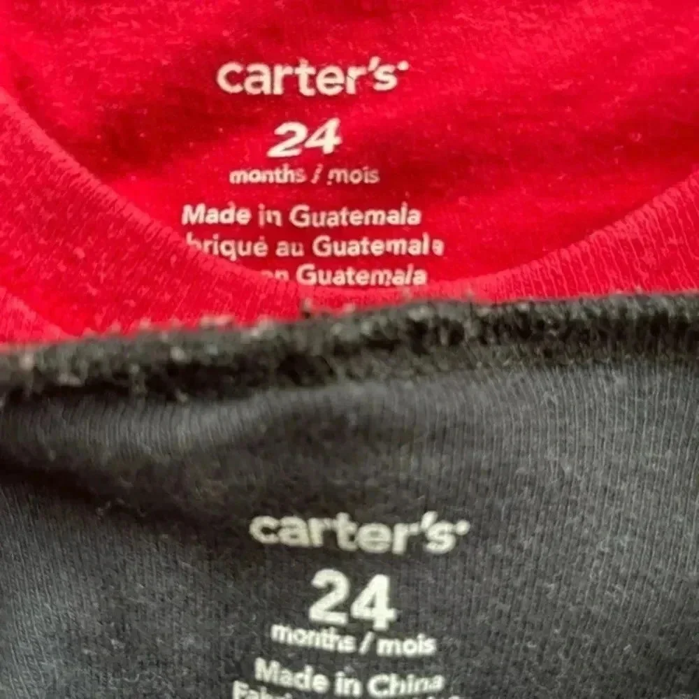 Bundle of Carter’s 4 pcs of toddlers mix&match outfit multicolor size 24m EUC